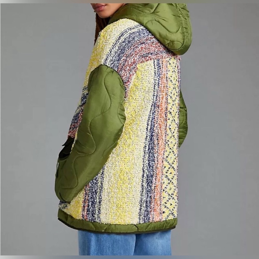 Pilcro Anthropologie Knit Quilted Coat - Picture 2 of 6